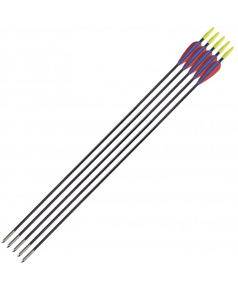 5 Frecce Freccia per Arco Tiro Bersaglio in Fibra 72 cm 5 mm