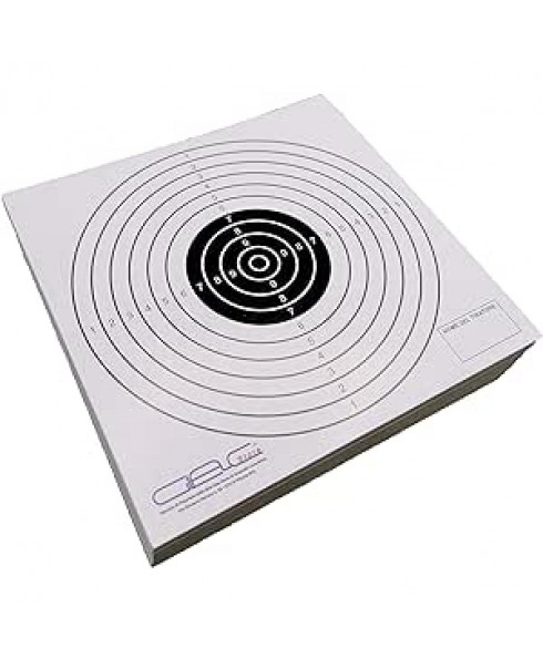 Set da 25 Bersagli in Cartoncino 14x14 cm Quadrato T1 con Nome del Tiratore per Bersaglio da Gara Competizione Softair
