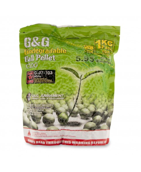 Pallini Softair 6mm Biodegradabili G&G - Busta 1 kg