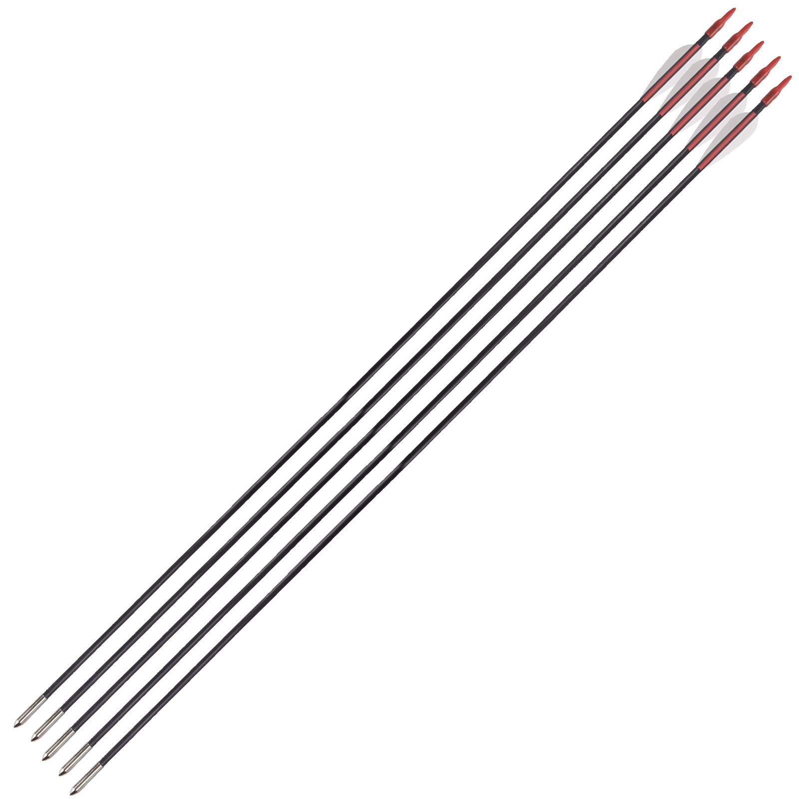 5 Frecce Freccia per Arco Tiro Bersaglio in Fibra 81 cm 6 mm 32 Pollici