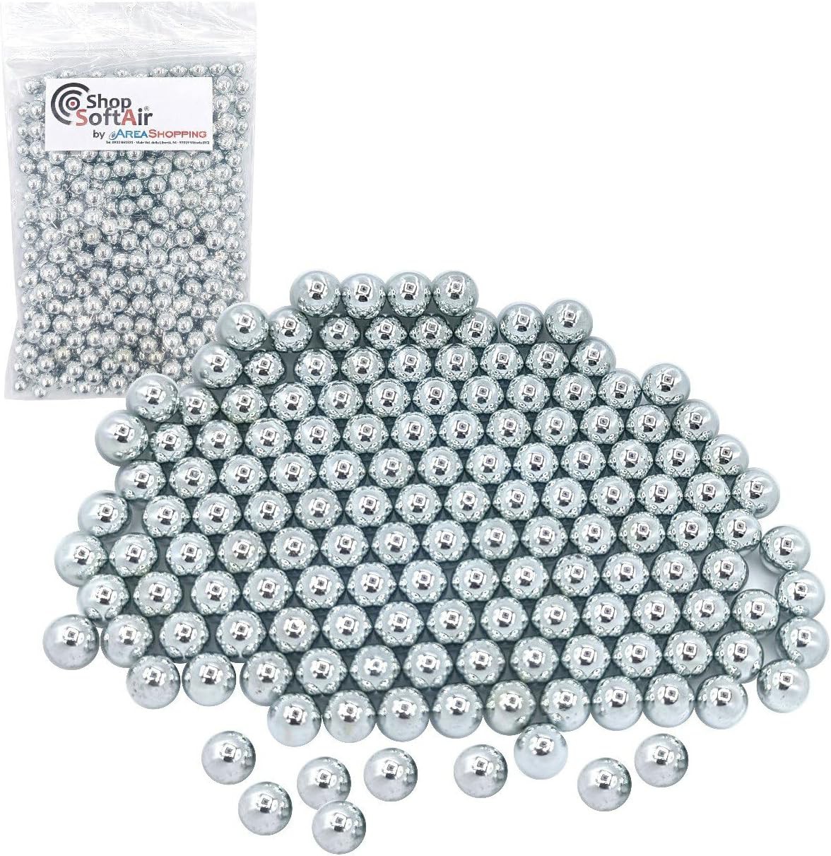 Pezzi 600 Biglie in Acciaio Palline Pallini diametro 6 mm per Pistola Balestra