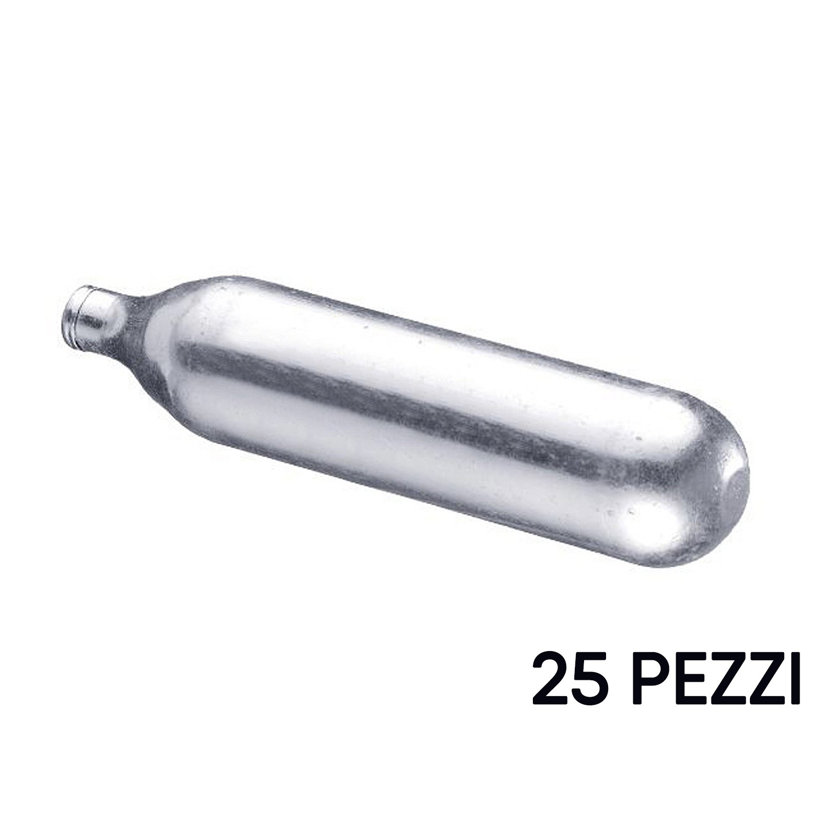 Set 25 Pezzi Bombolette CO2 Ricarica Gas per Pistola Softair Paintball Sport