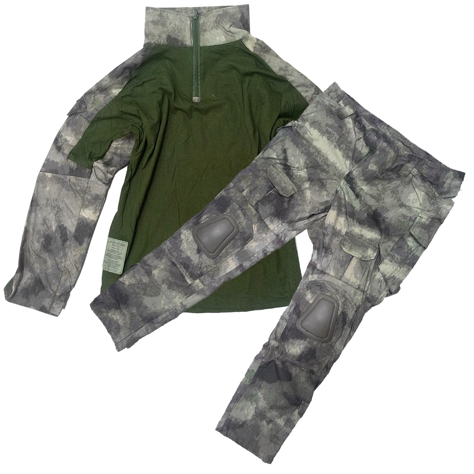 Mimetica Militare Felpa Tattica + Pantalone Taglia S per Caccia Advance Atacs