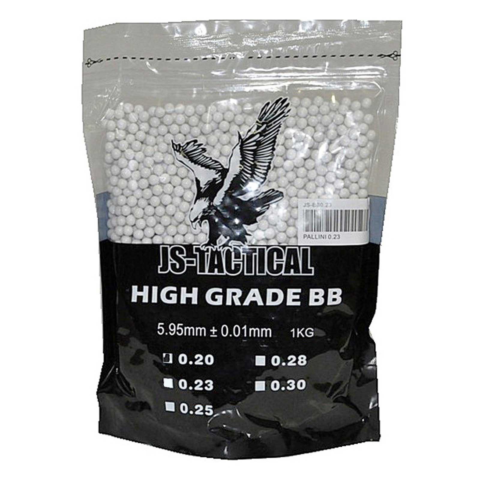 BUSTA 5000 PALLINI SOFTAIR SOFT AIR 0.20 GR GRAMMI JS-TACTICAL 6MM BIANCHI 1 KG