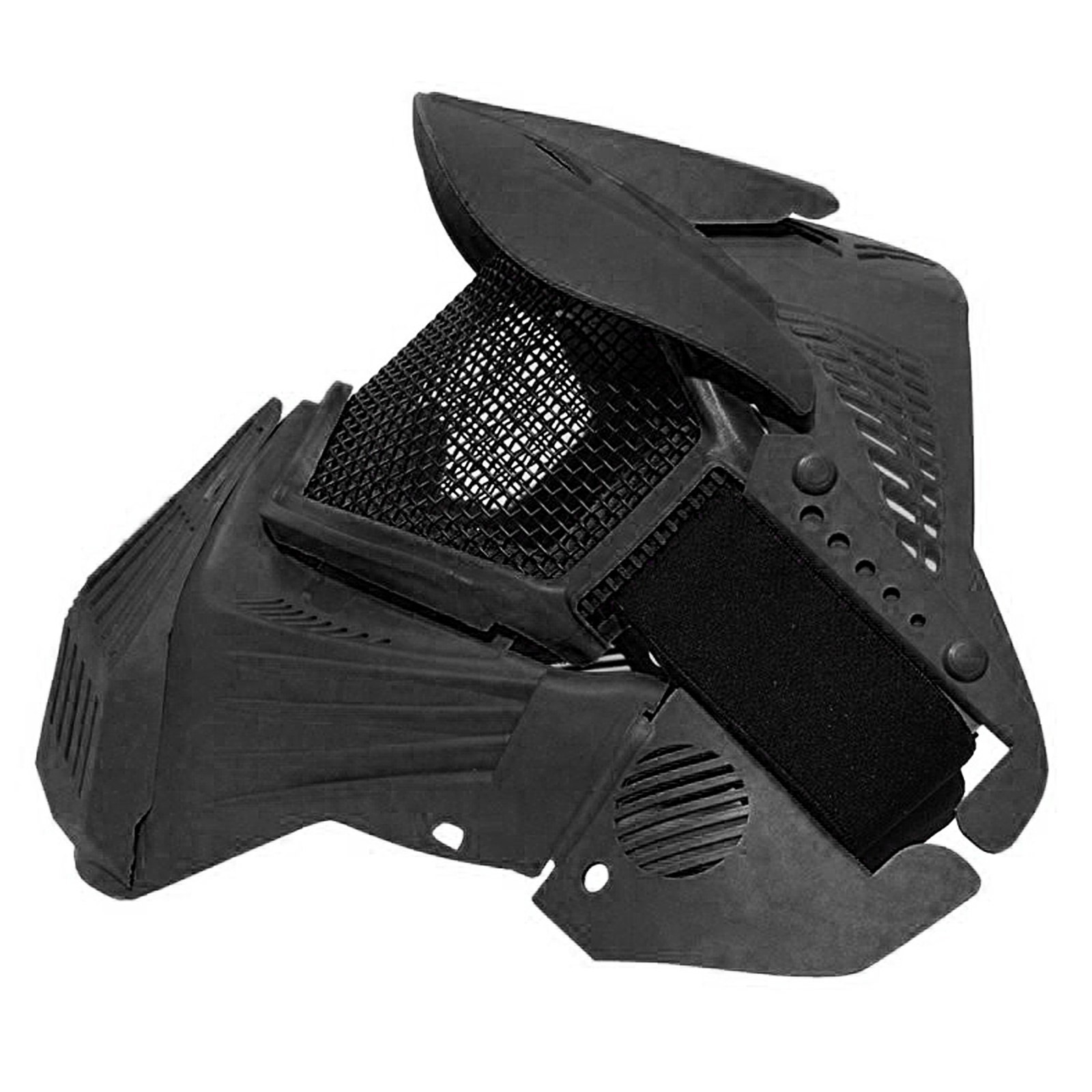 Protezione Orecchie Softair Maschera Metà Faccia Per Softair - Protezione Rete Con Paraorecchie Maschera CS Paintball
